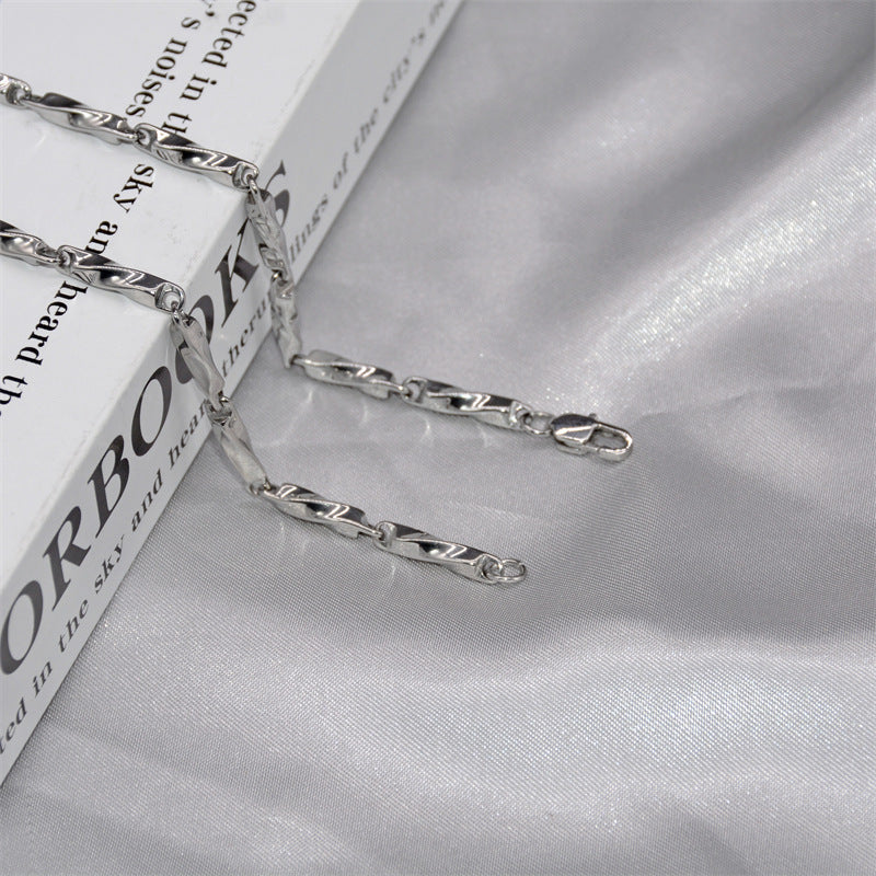 Men's Mobius Titanium Steel Hip Hop Temperament Twist Stick Bracelets