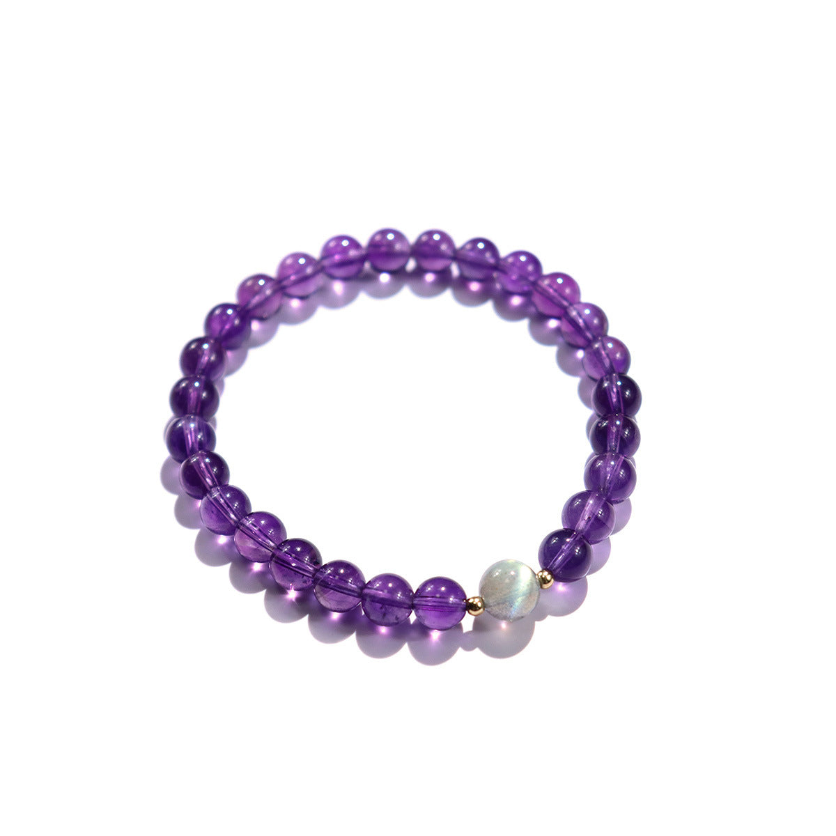 Deep Amethyst Gray Moonstone Live Broadcast Bracelets