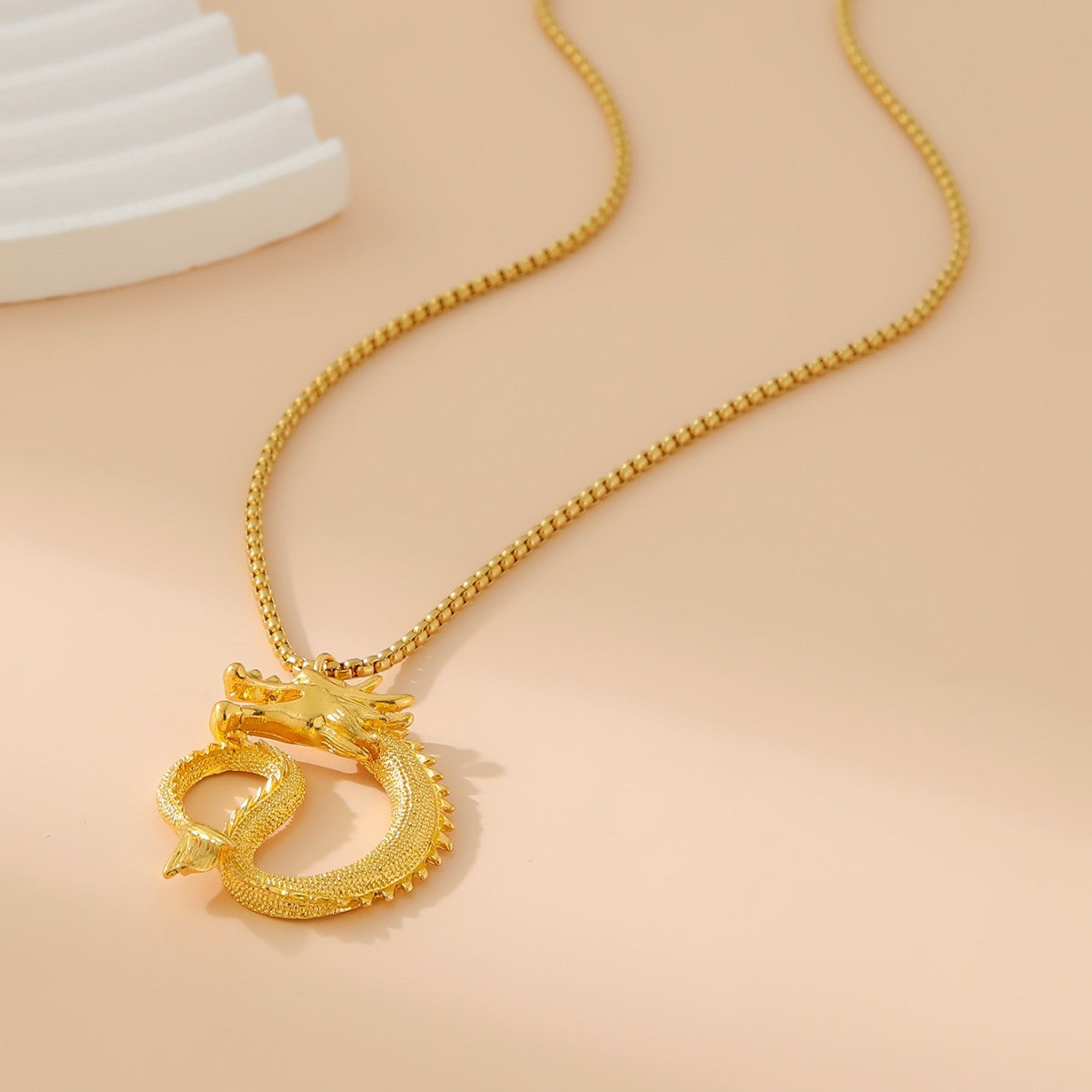 Women's & Men's Stainless Steel Alloy Chinese Dragon Hip Necklaces