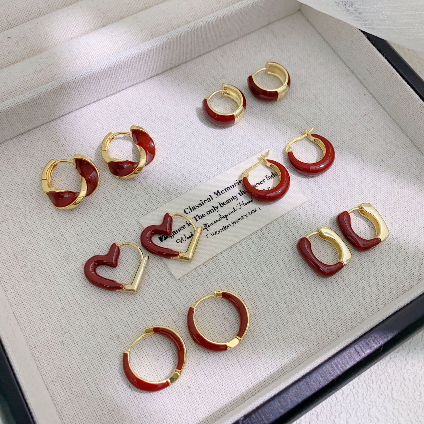 Enamel Drip Glazed Ear Mild Luxury Earrings