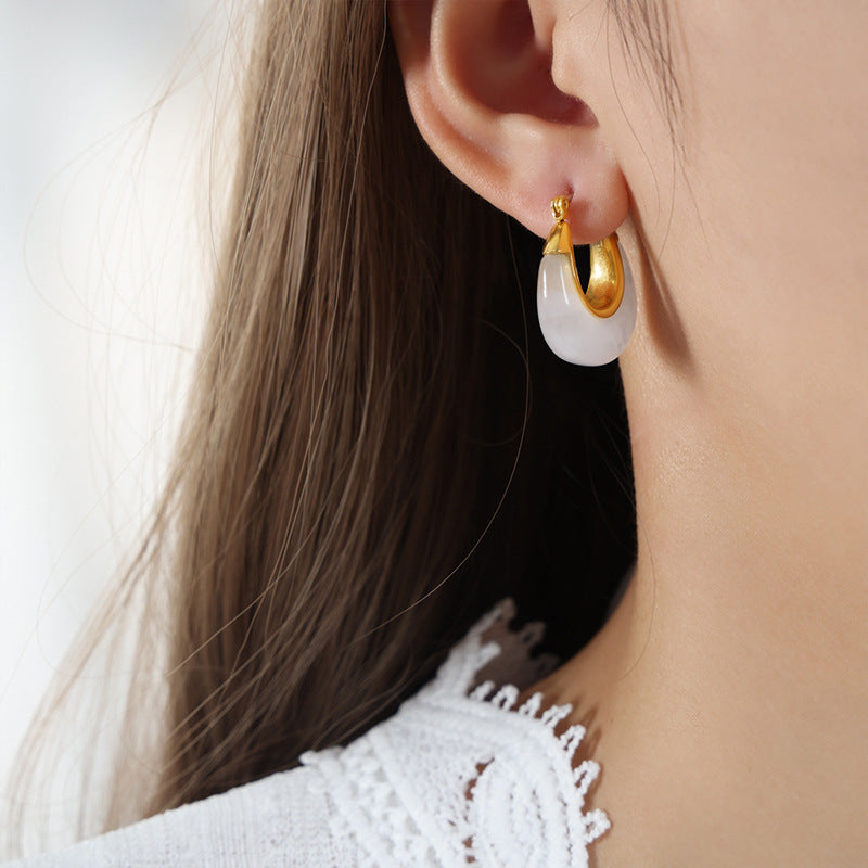 Simple Retro Popular Ear Hoop Jewelry Special Interest Earrings