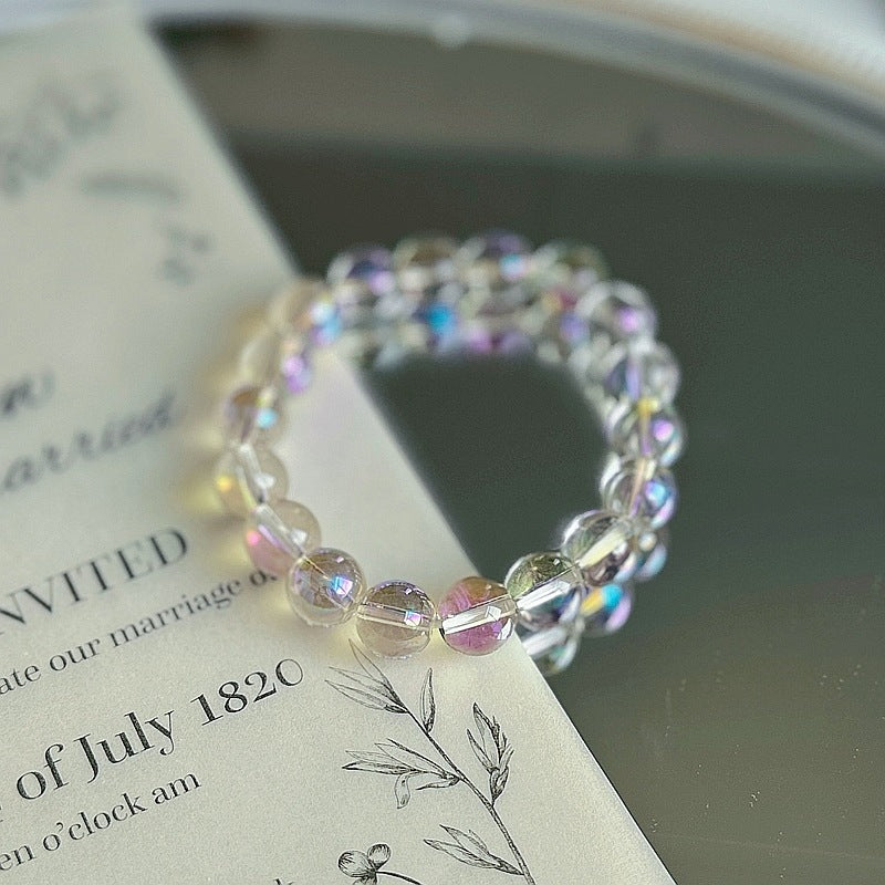 Purple Crystal Female Pliable Temperament Rosary Decompression Hand Bracelets