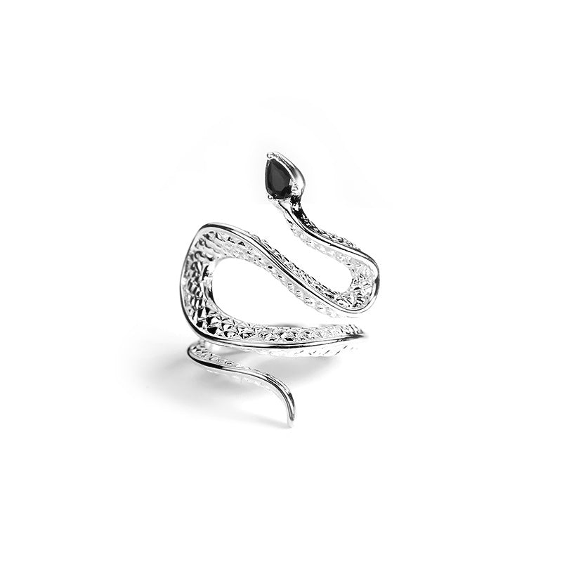 Snake Fashion Simple Design Temperament Topaz Rings