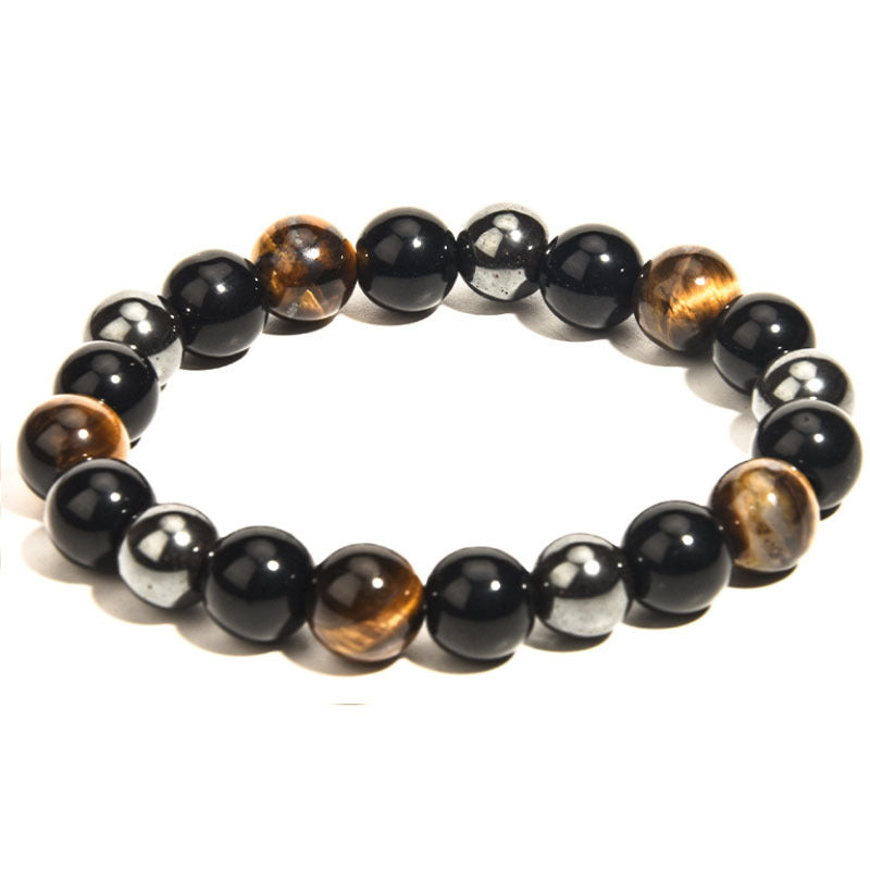 Men's Tigereye Haematite Imitation Obsidian Ornament Bracelets