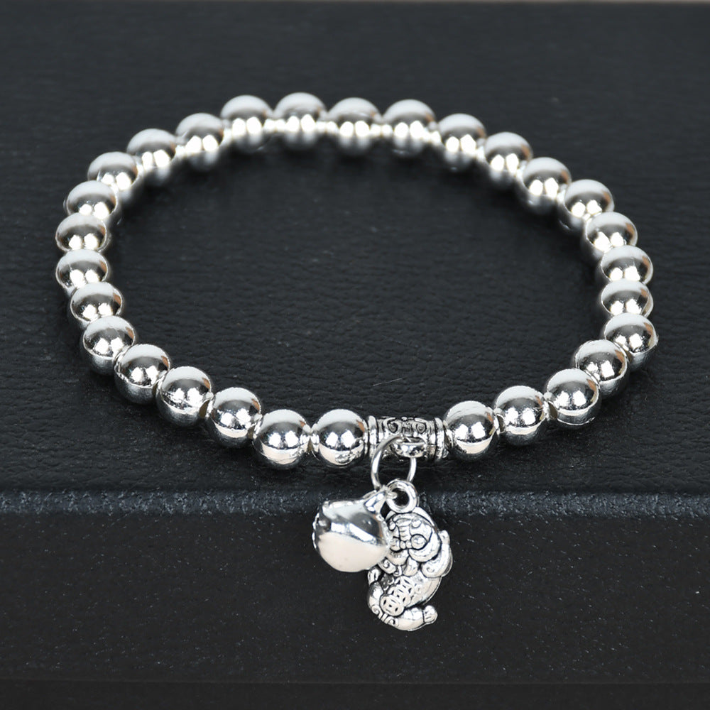 Chinese Style Large Sier Female Lotus Seedpod Bracelets