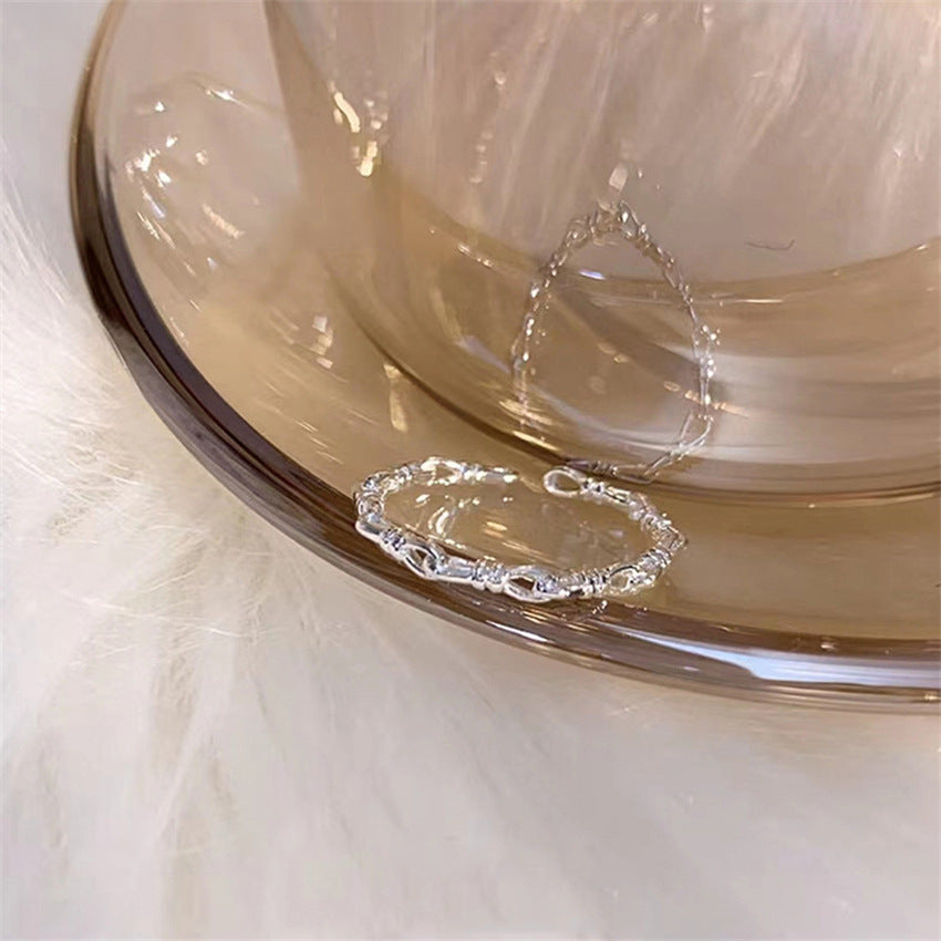 Women's Sterling Sier Pearl Style Special Interest Light Luxury Rings