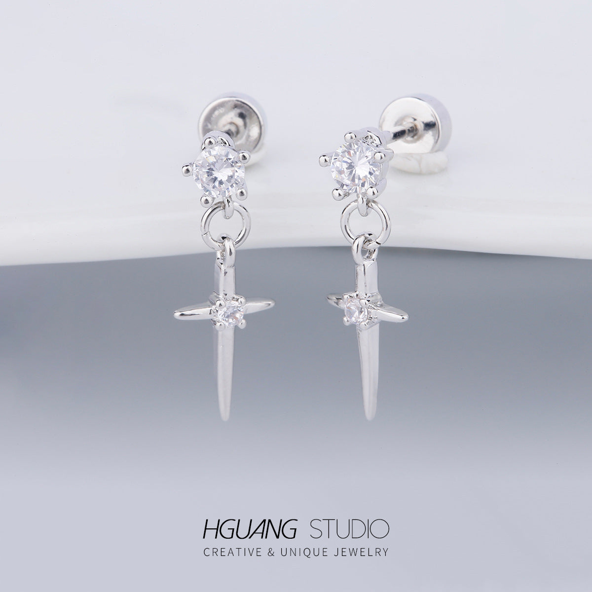 Steel Gold-plated Screw Double-headed Twist Ear Earrings