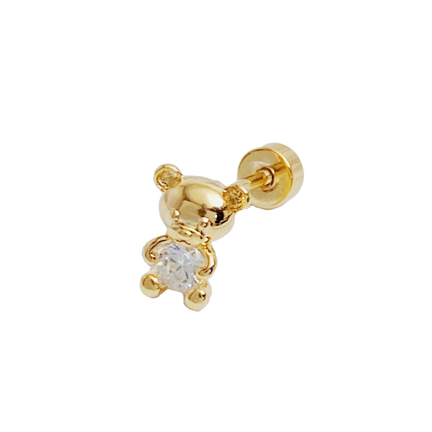 Exquisite Micro Inlaid Zircon Screw Ear Earrings