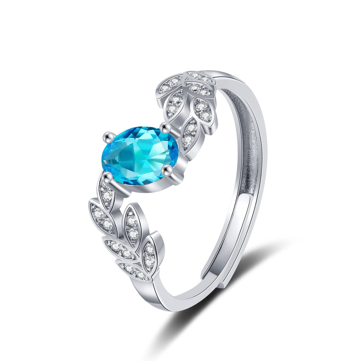 Women's Fashion Leaf Engagement Zircon Personalized Diamond Rings