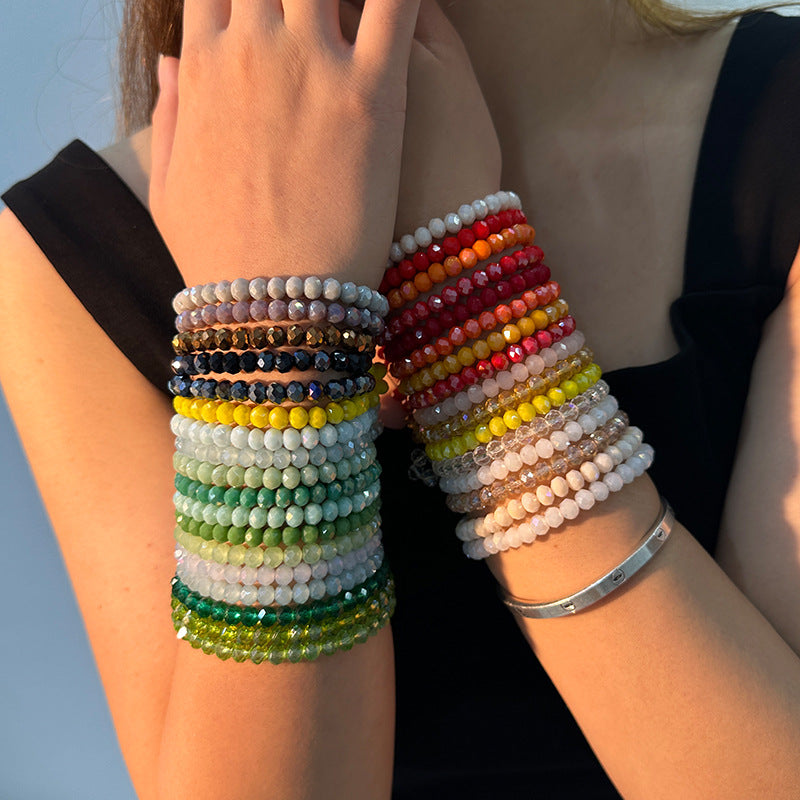 Women's Crystal Suit Bohemian Twin Elastic For Bracelets