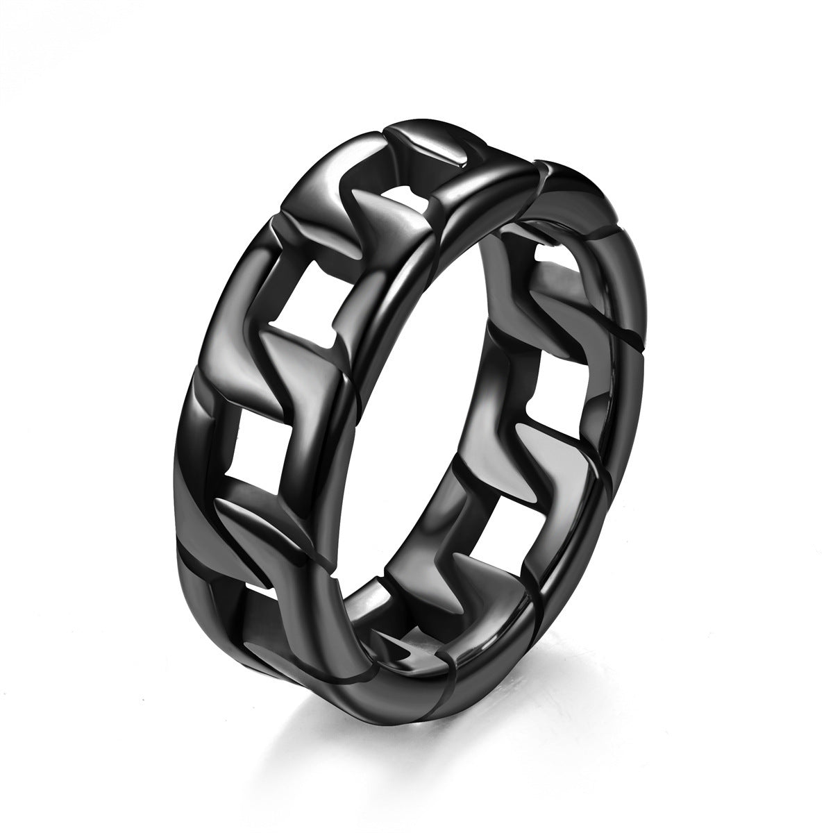 Men's Rotating Decompression Cross Titanium Steel Stainless Rings