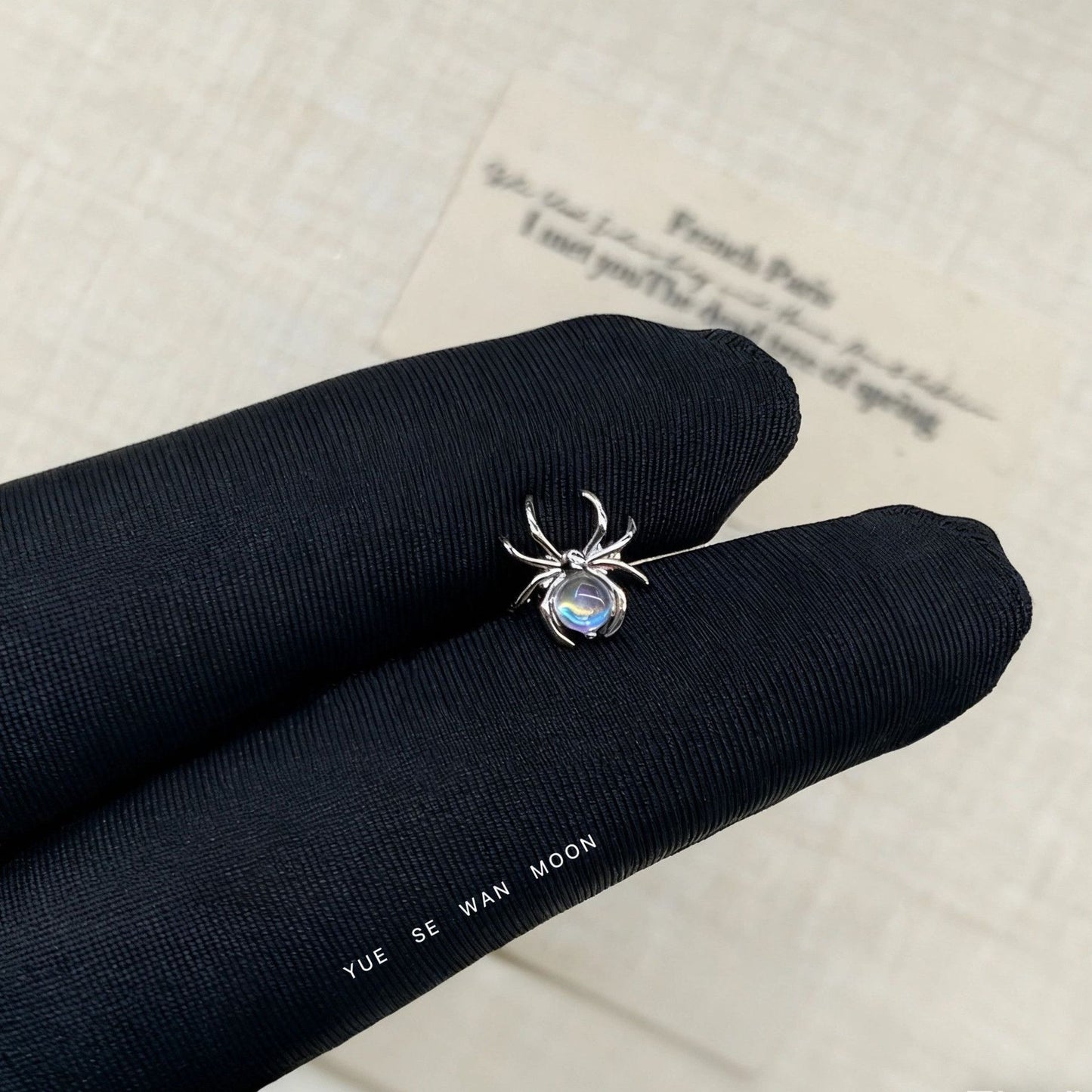 Titanium Alloy Rose Red Spider Ear Bone Sweet Cool Flat Stud Earrings