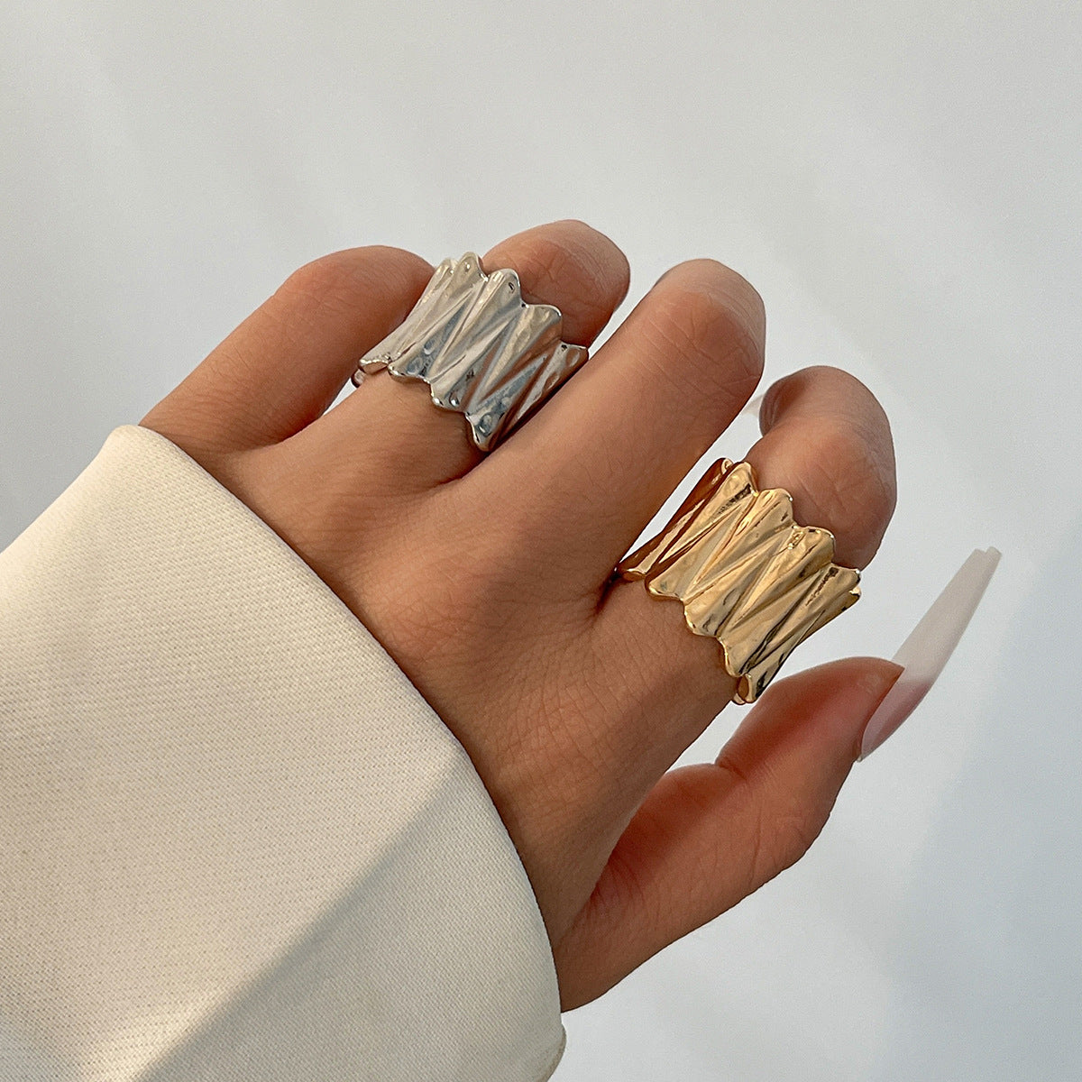 Hip Hop Style Super Large Irregular Rings