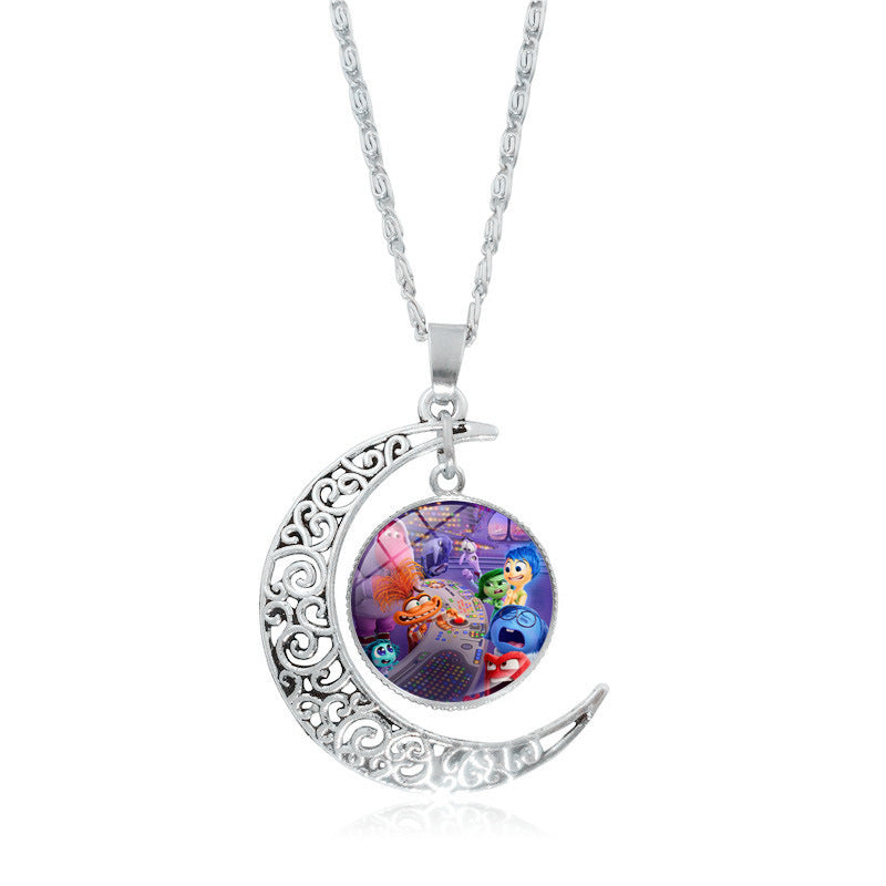 Brain Secret Team Time Gem Cabochon Necklaces