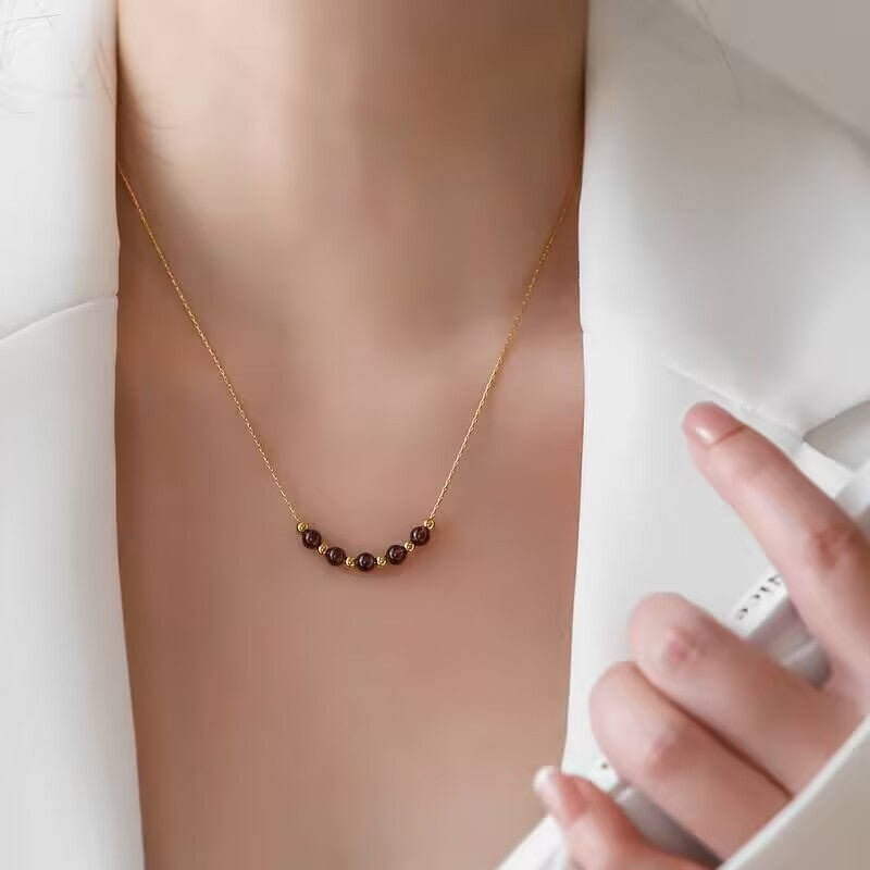 Women's Sweater Chain High-grade Long Pearl Titanium Necklaces