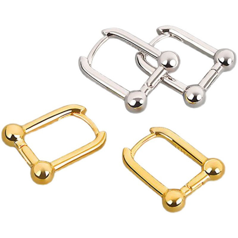 Women's Horseshoe Ear Clip Titanium Steel Unique Design Earrings