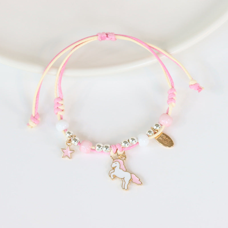 Cartoon Woven Rabbit Couple Girlfriends Campus Bracelets