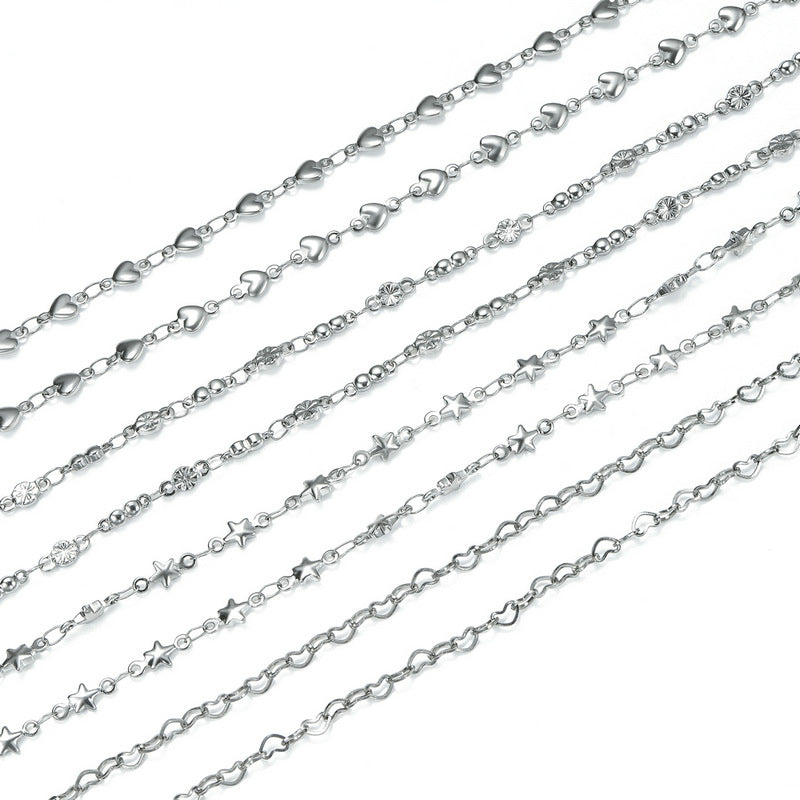 Women's & Men's Steel Heart Shaped Love Simple Trendy Choker Fashion Titanium Necklaces