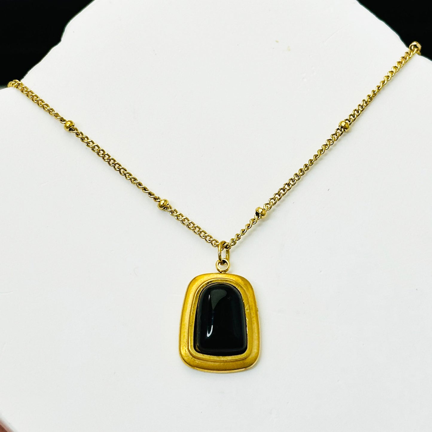 Women's Exaggerated Colorful Opal Design Fashion Titanium Steel Necklaces