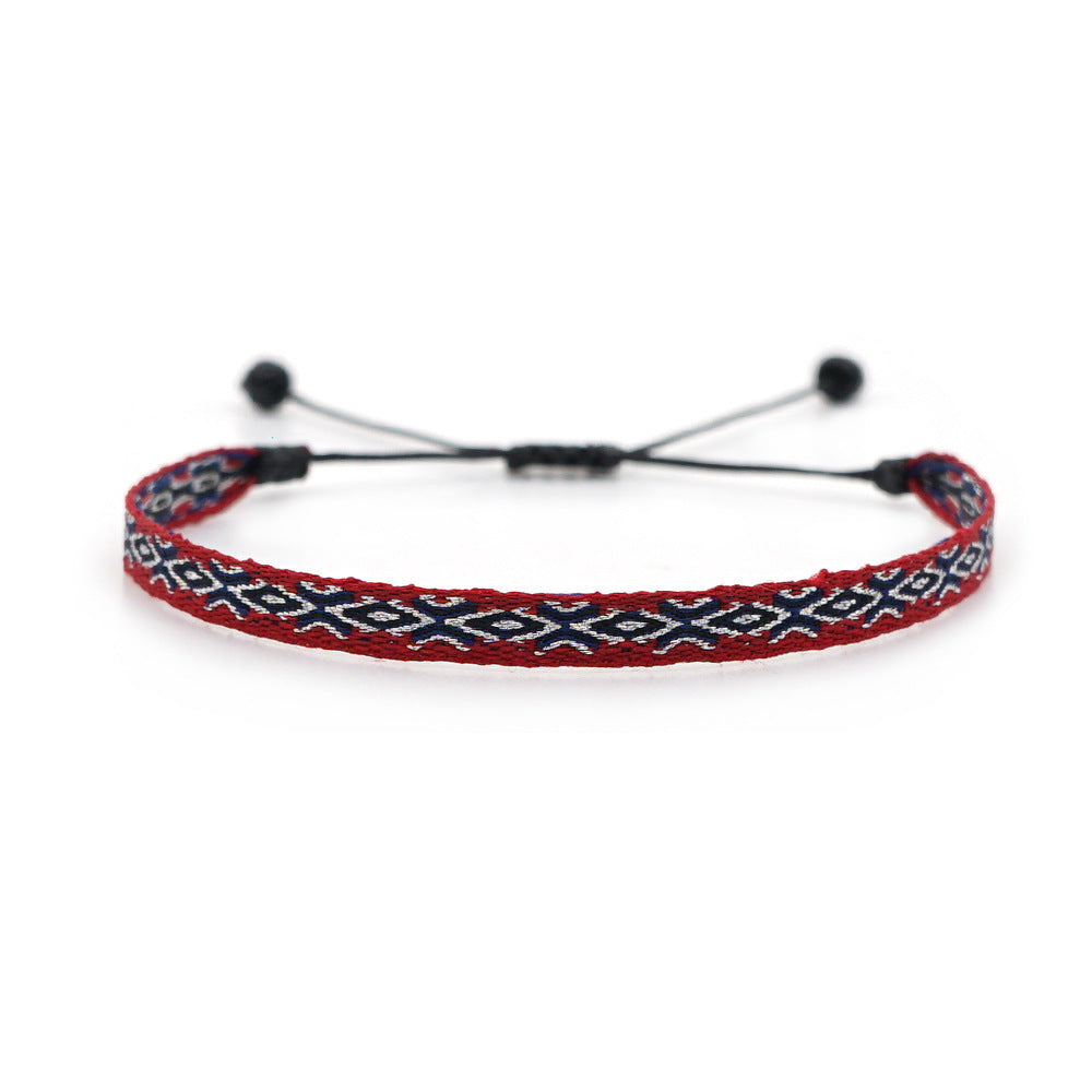 Women's South American Columbia Ethnic Style Webbing Bracelets