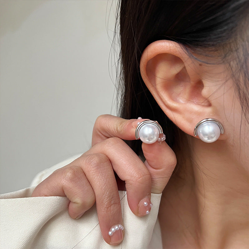 Simple Light Luxury Metal Female Graceful High Rings