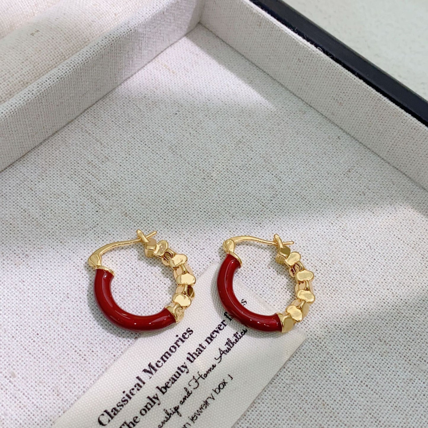 Enamel Drip Glazed Ear Mild Luxury Earrings