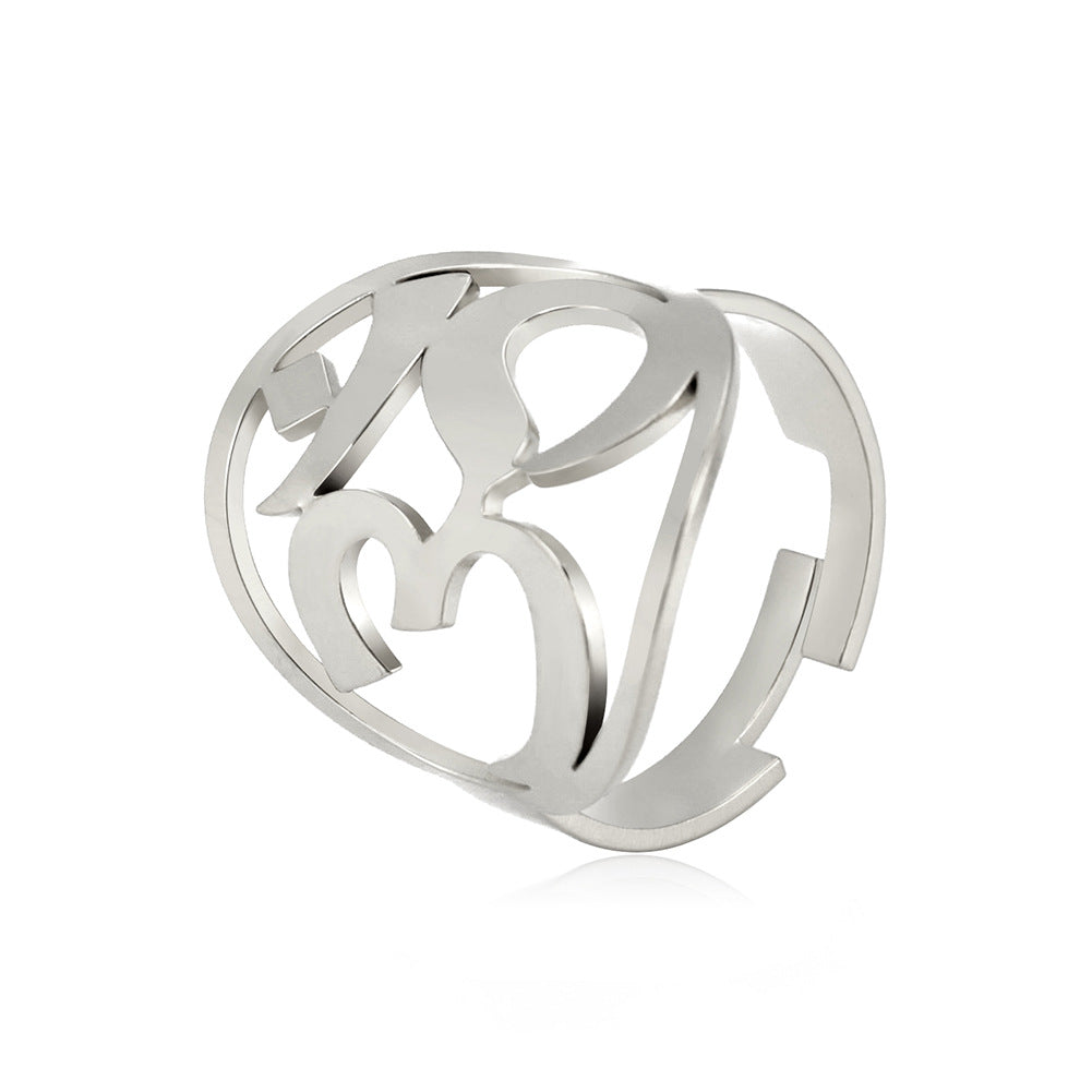 Women's Hip Hop Versatile Jewelry Cut Stainless Rings