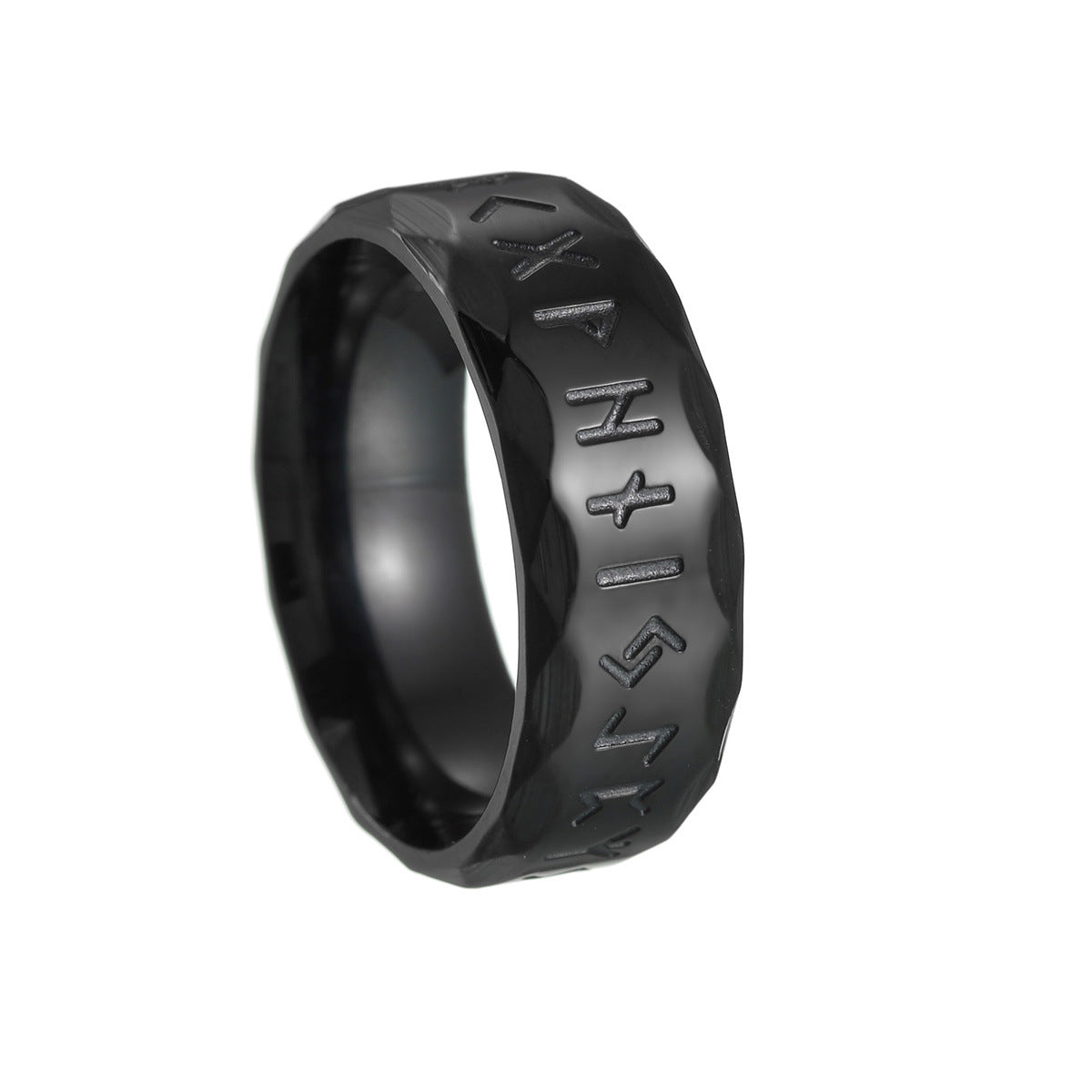 Men's Force Laboratories Rune Titanium Steel Antique Rings