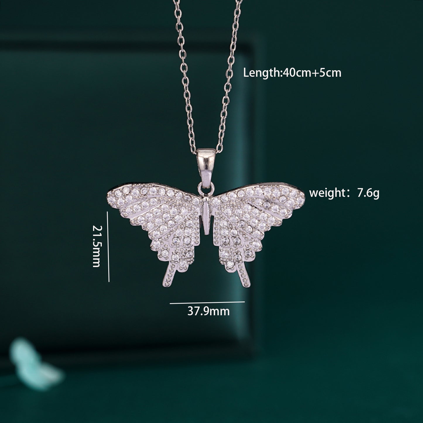 Women's & Men's Gold-plated Zircon Butterfly Hip Hop Cool Necklaces