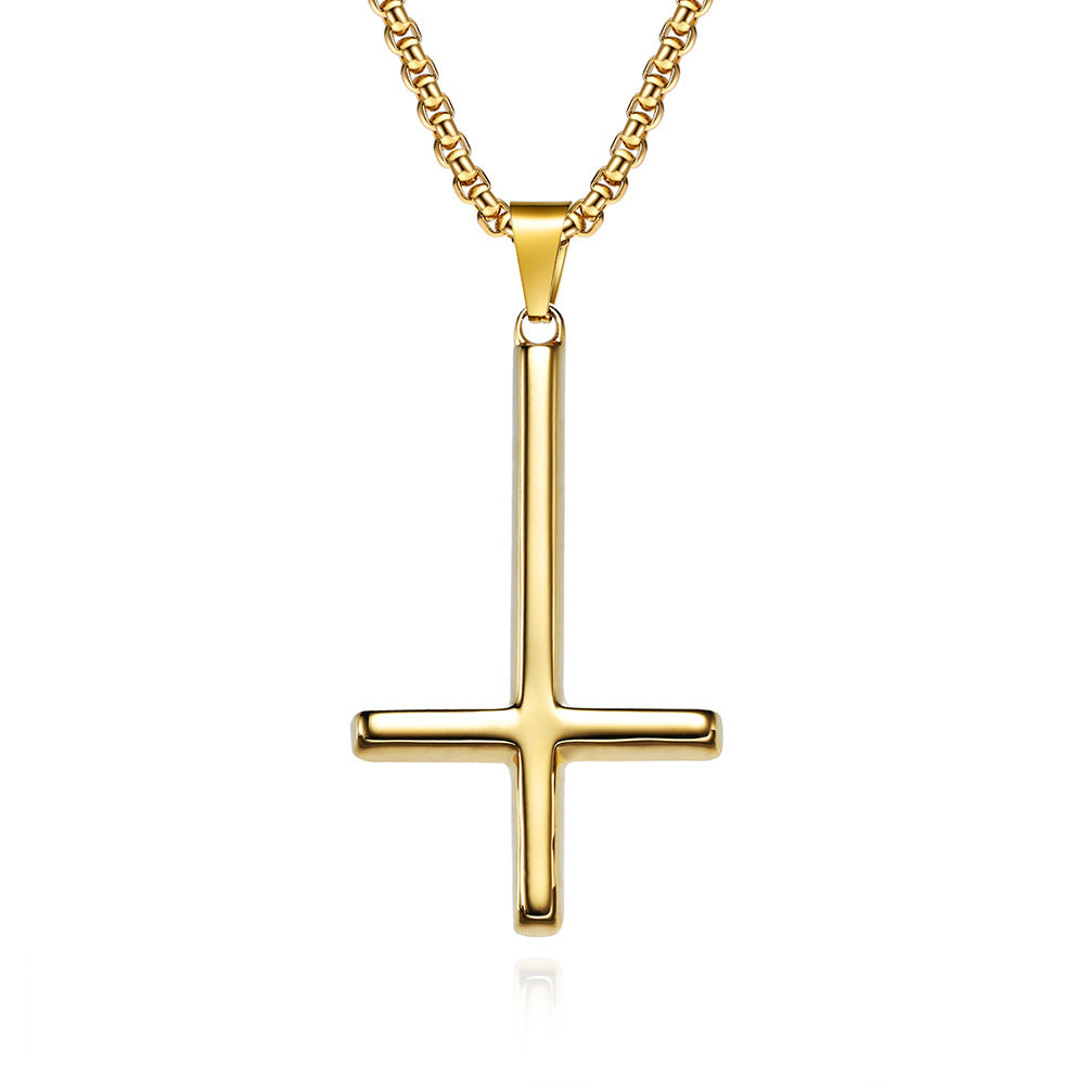Titanium Steel Inverse Cross St. Peter Pendants