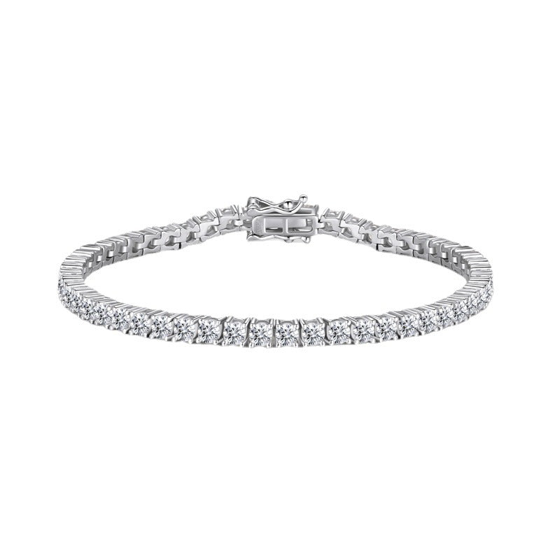 Women's Luxury Minority Exquisite Style Full Diamond Sterling Sier Bracelets