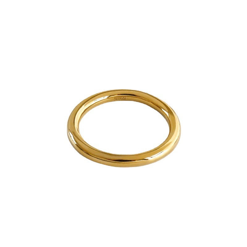 Style Sterling Sier Personality Handmade Vacuum Plating Rings