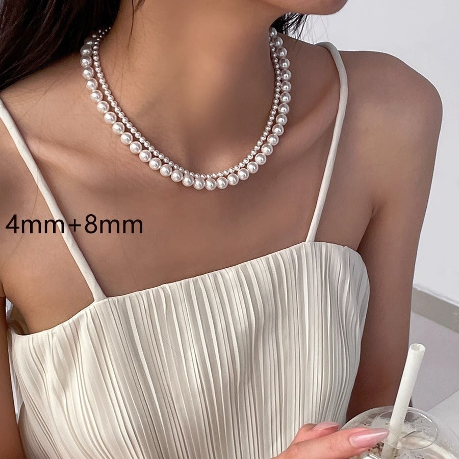 Removable Twin Pearl Vintage Casual Sweet Necklaces