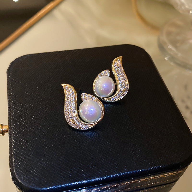 Luxury Mermaid Pearl Fashion High Sense Earrings
