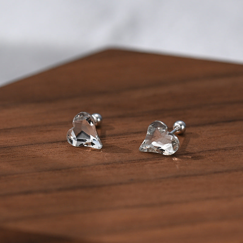 Women's Rhinestone Fashion Sweet Colorful Twist Screw Earrings