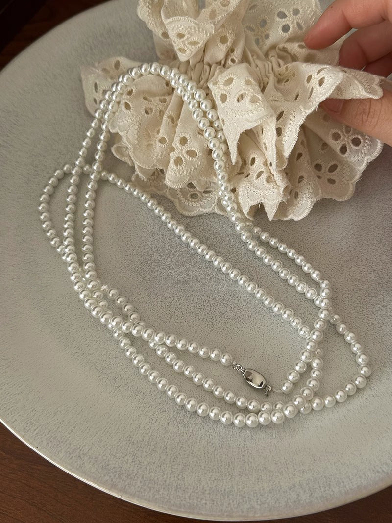 Women's Fashion Pearl Light Luxury High-grade Twin Necklaces