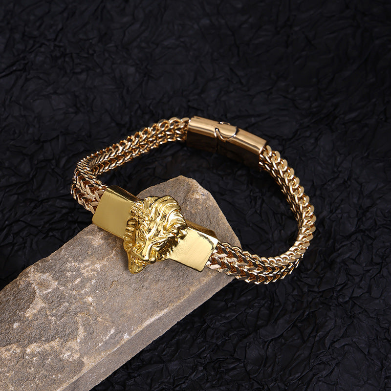Men's Double Row Chain Magnetic Buckle Hip Bracelets