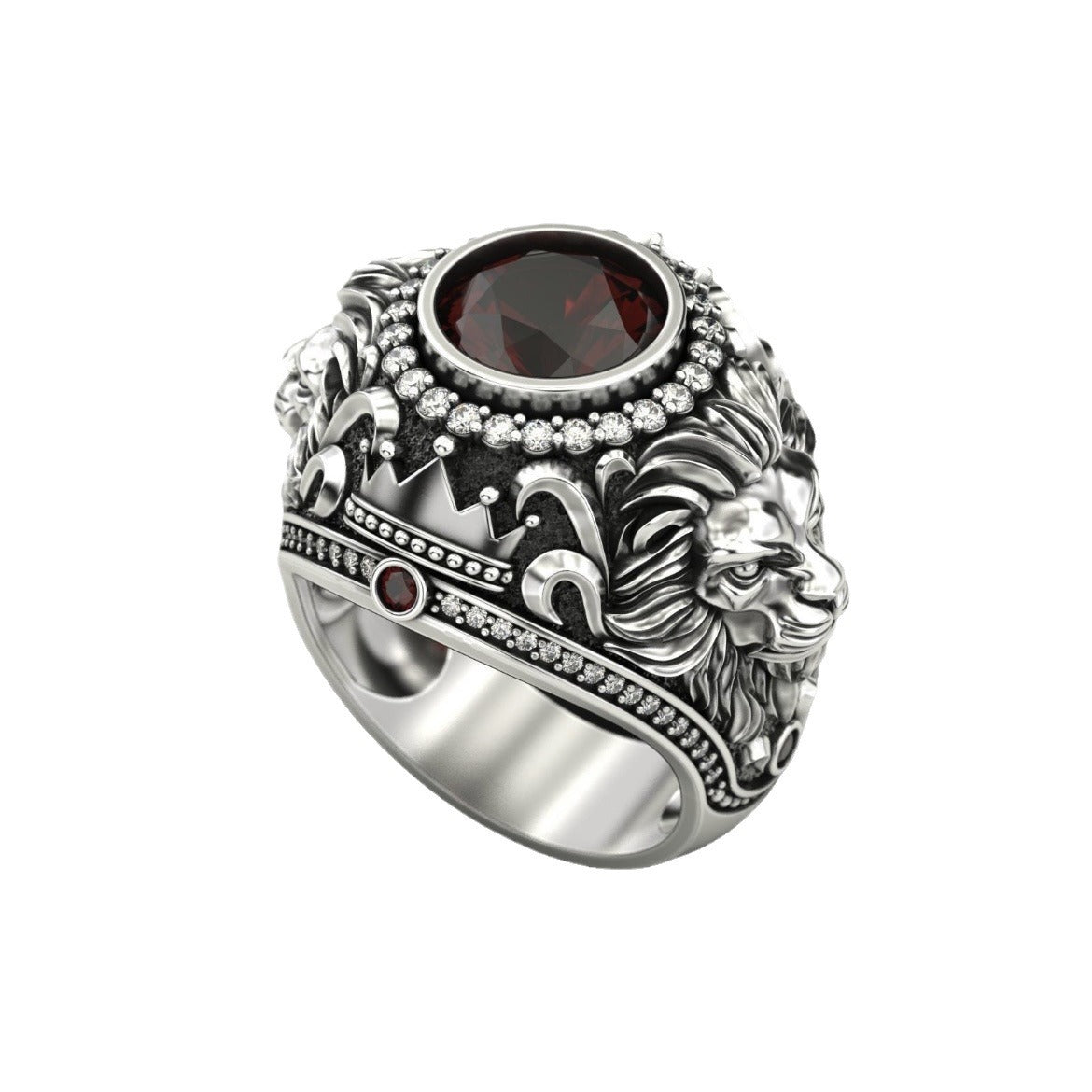 Men's Gold Sier Alloy Vintage Man's Crown Rings