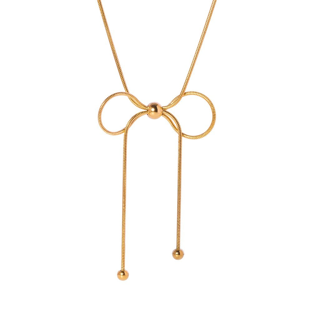 Gold Titanium Steel Clavicle Chain Advanced Necklaces