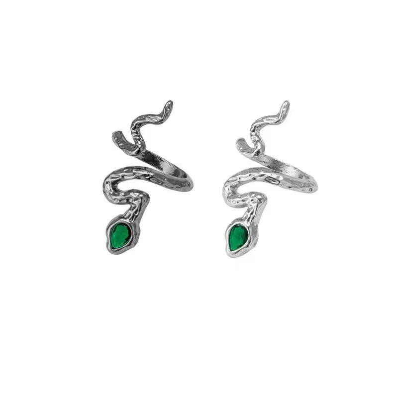 Winding Snake Female Design Style Hip Hop Rings