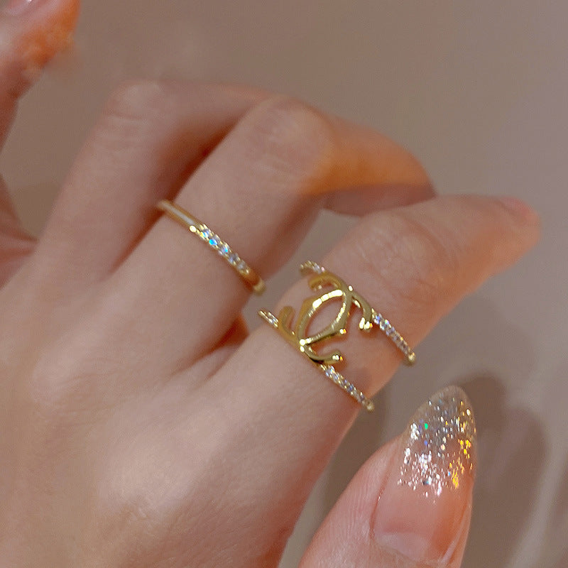 Fashion Personalized Niche Design Light Luxury Rings