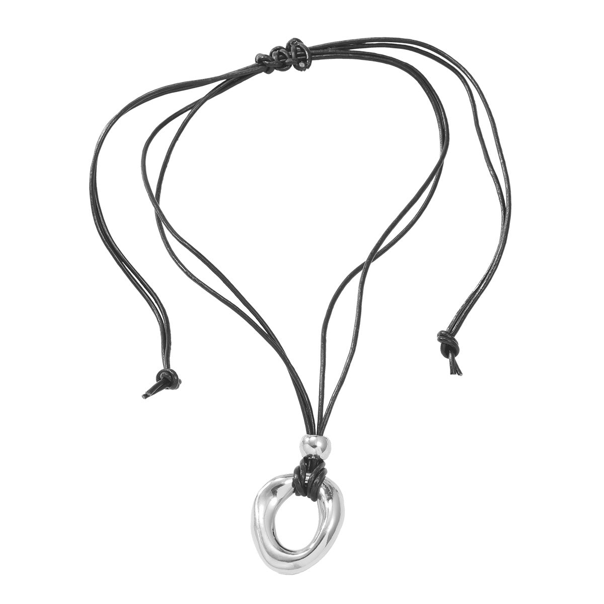 Women's Autumn Alloy Exaggerated Metal Drawstring Adjustable Pendants