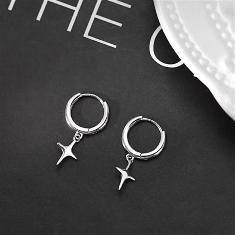 Star Simple Ear Clip Niche Design Western Style Earrings