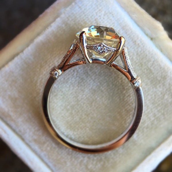 Sky Rose Gold White Round Diamond Suitable For Rings