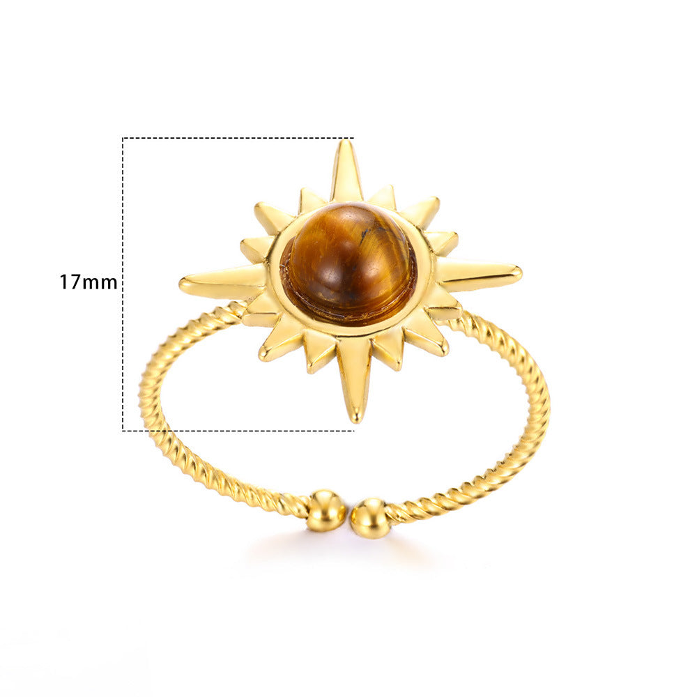 Women's Glamorous Sunflower Super Flash Open Rings