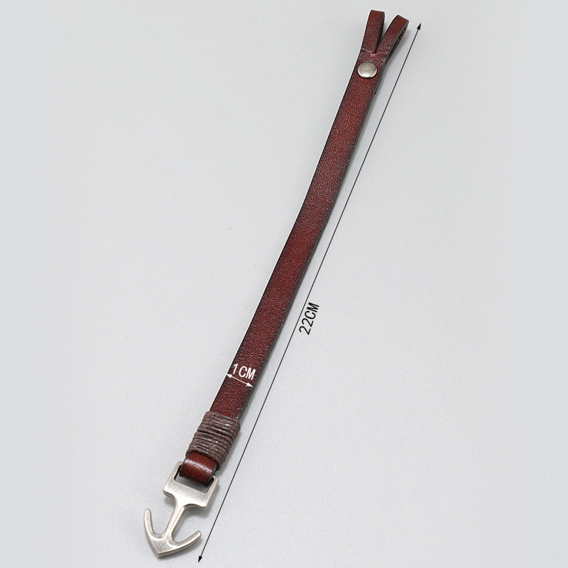 Men's Simple Style Fashion Boat Anchor Cattle Bracelets