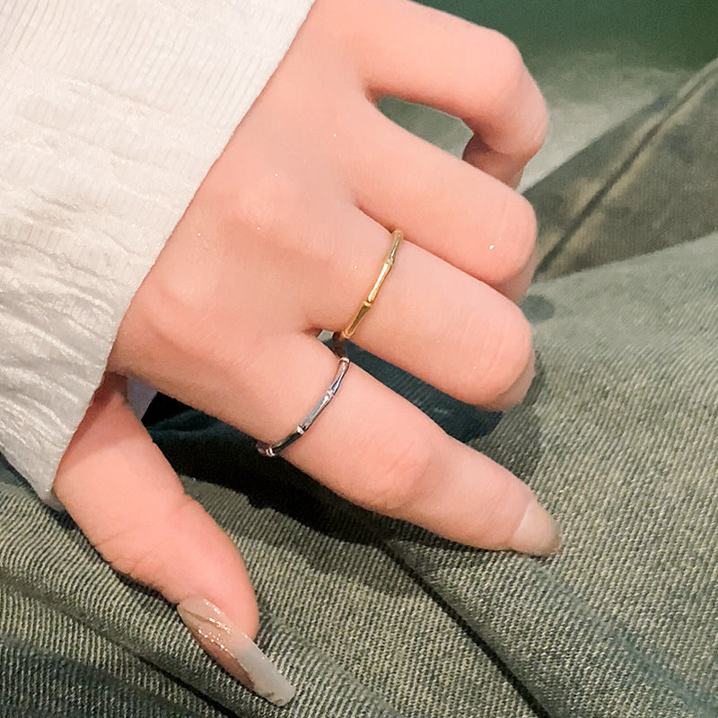 Design Titanium Steel Light Luxury Sense Rings