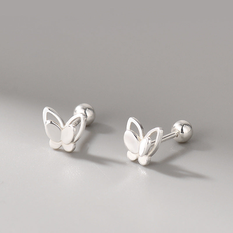 Layer Butterfly Female Temperamental Ear Bone Glossy Before Sleep Earrings