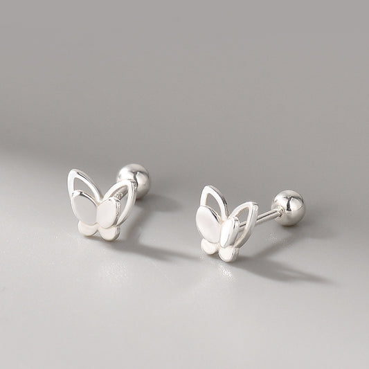 Layer Butterfly Female Temperamental Ear Bone Glossy Before Sleep Earrings