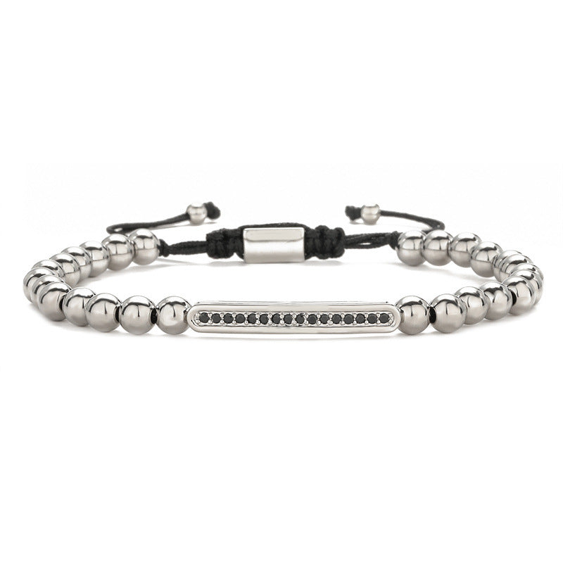 Women's & Men's Copper Crown Stainless Steel Beaded Pineapple Bracelets